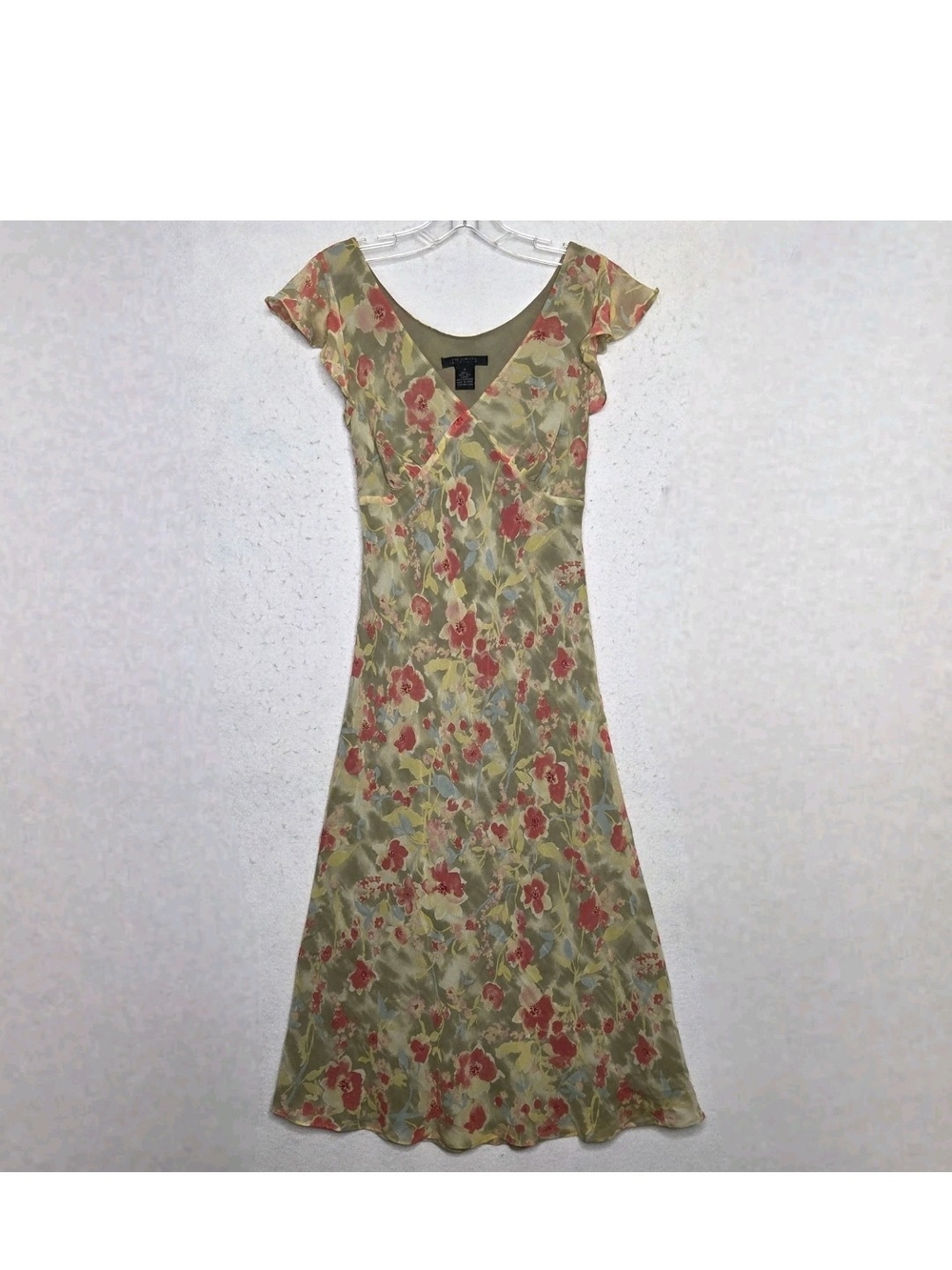 The Limited Silk Floral Midi Dress Sz 2 Fairy Romantic Y2k 90s Fairy Whimsigoth